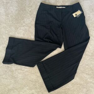 NWT! Michael Michael Kors Low Rose Wide Leg Pinstripe Pants Blk/White Size 14